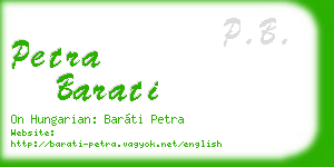 petra barati business card